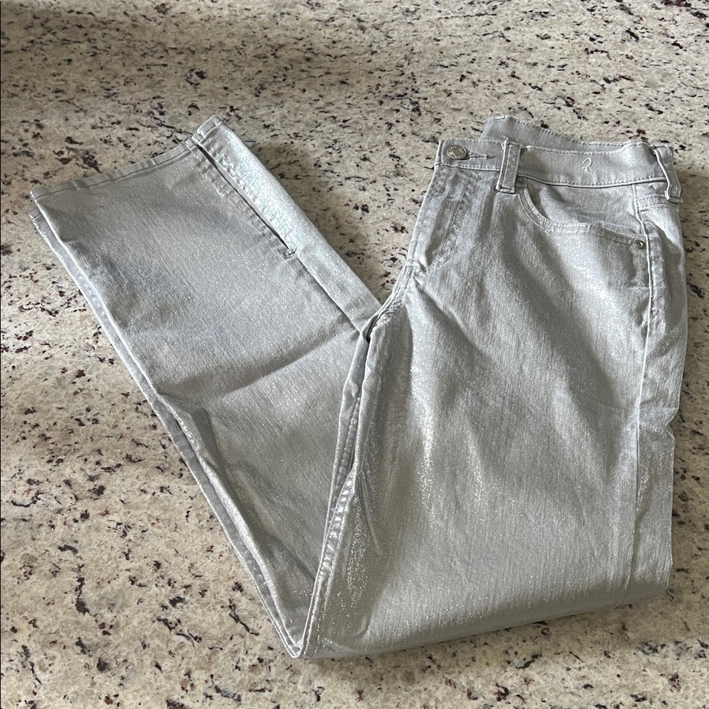 GAP Shiny Silver Mid Rise Jeans